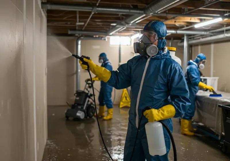 Basement Sanitization and Antimicrobial Treatment process in Doddridge County, WV