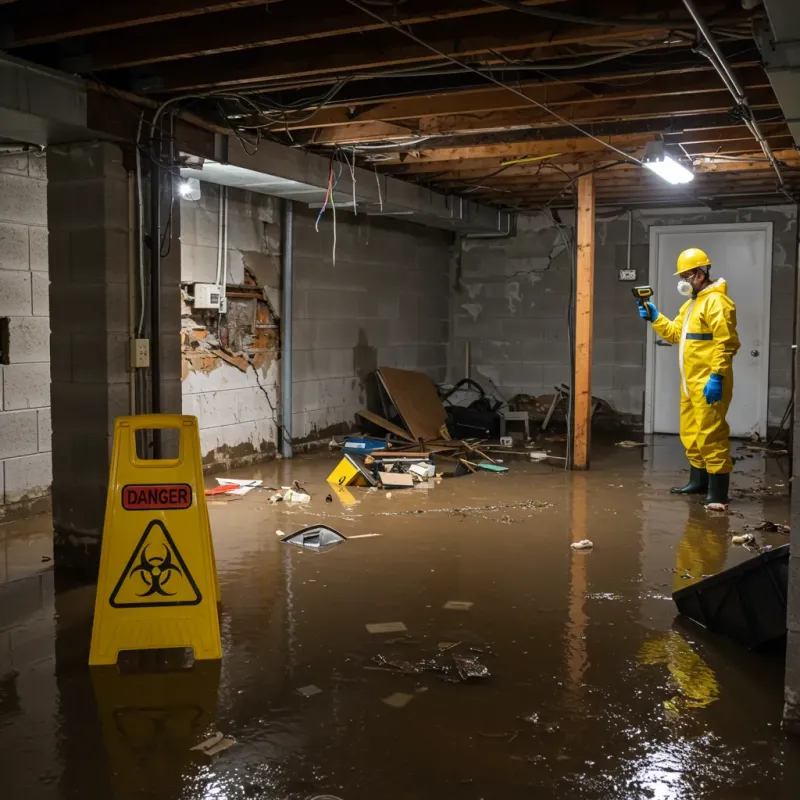 Flooded Basement Electrical Hazard in Doddridge County, WV Property