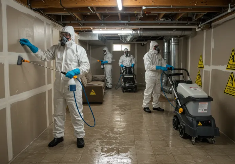 Basement Moisture Removal and Structural Drying process in Doddridge County, WV